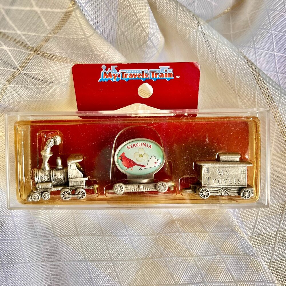 Vintage Metal Train, Pewter Collectable VIRGINIA Train, MyTravel Train Souvenir